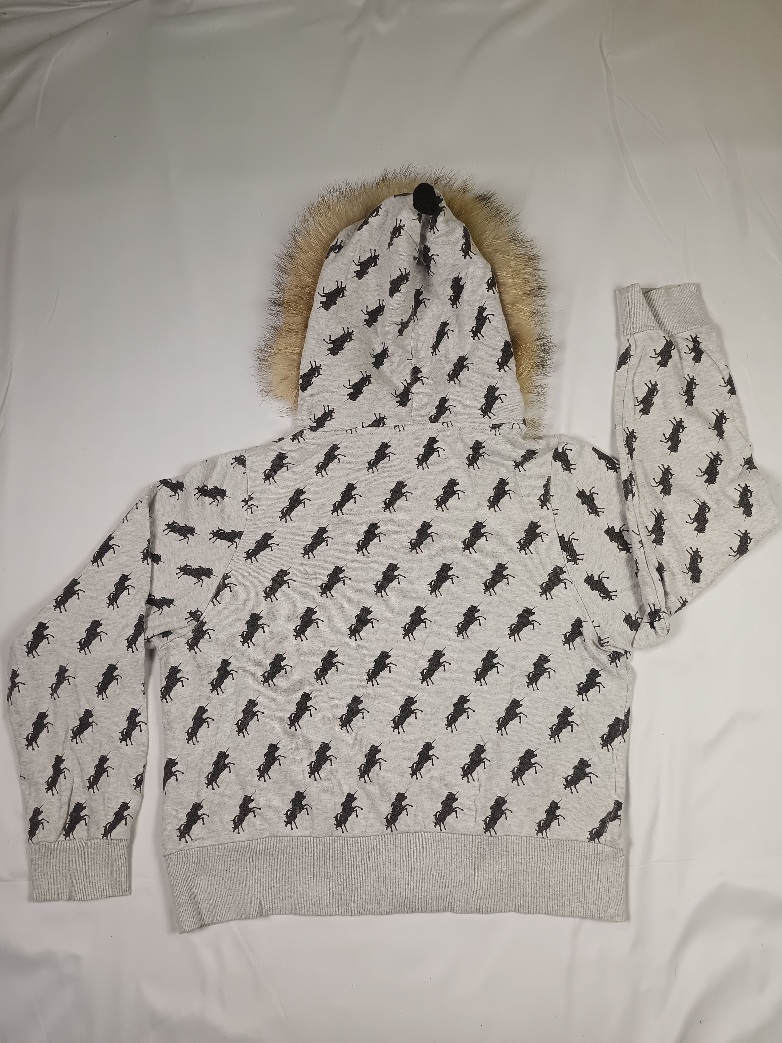 If Six Was Nine × Japanese Brand × Le Grande Bleu (L.G.B.) Rodeo Crowns Fur Zip Hoodie Long Sleeve Size XL / US 12-14 / IT 48-50 - 6 Thumbnail