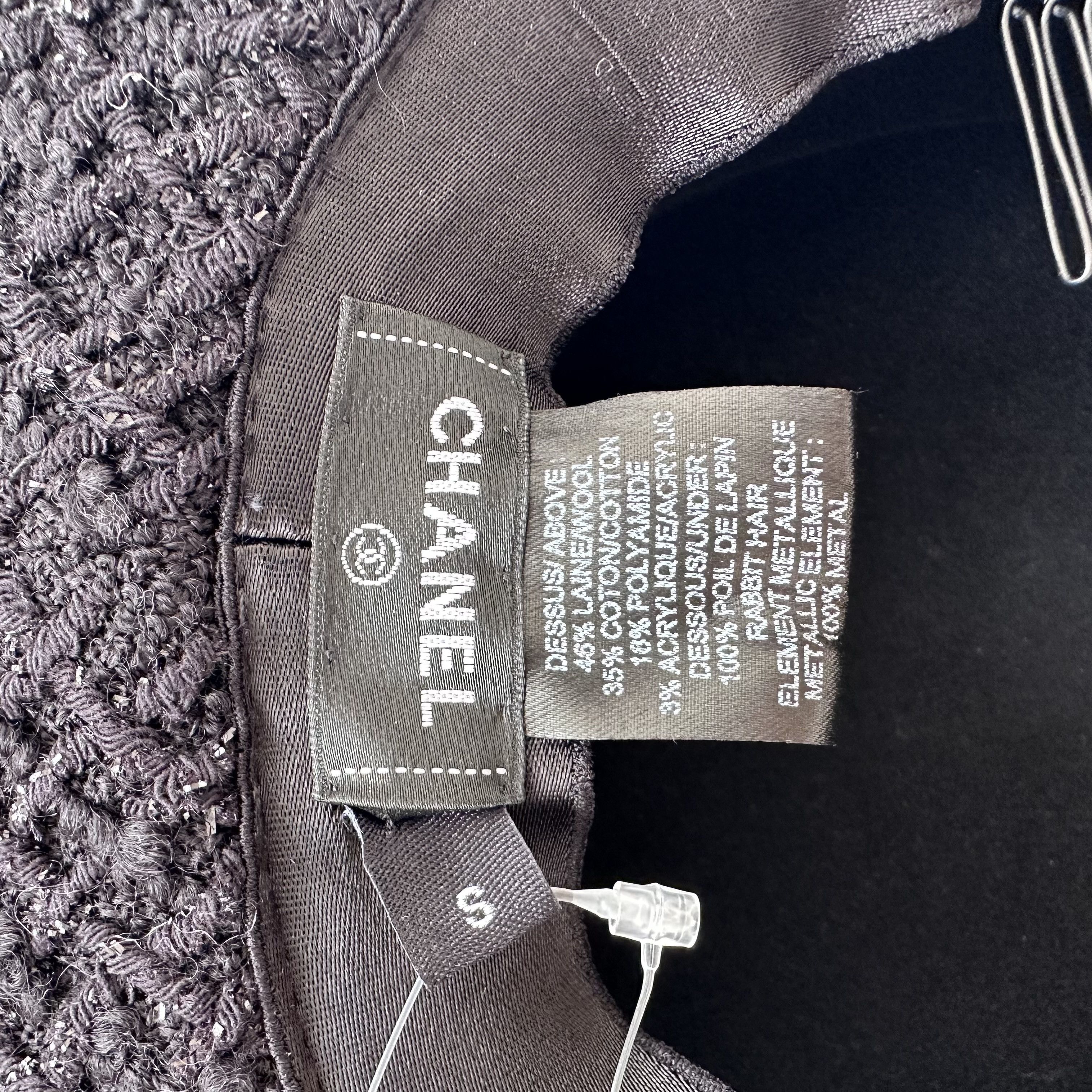 Chanel CHANEL Boater hat in black Tweed BNWT Size ONE SIZE - 4 Thumbnail