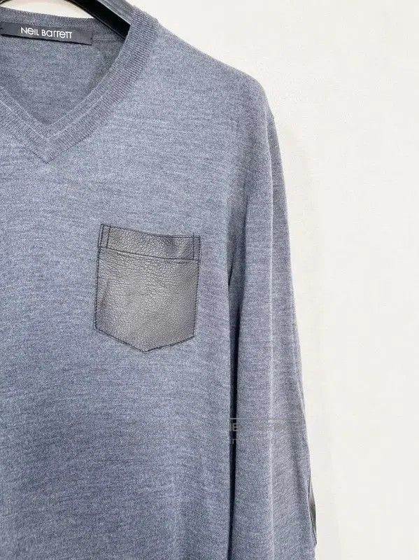 Neil Barrett Neil Barrett Blue Wool Men's Long Sleeve Sweater . Size US XS / EU 42 / 0 - 4 Thumbnail