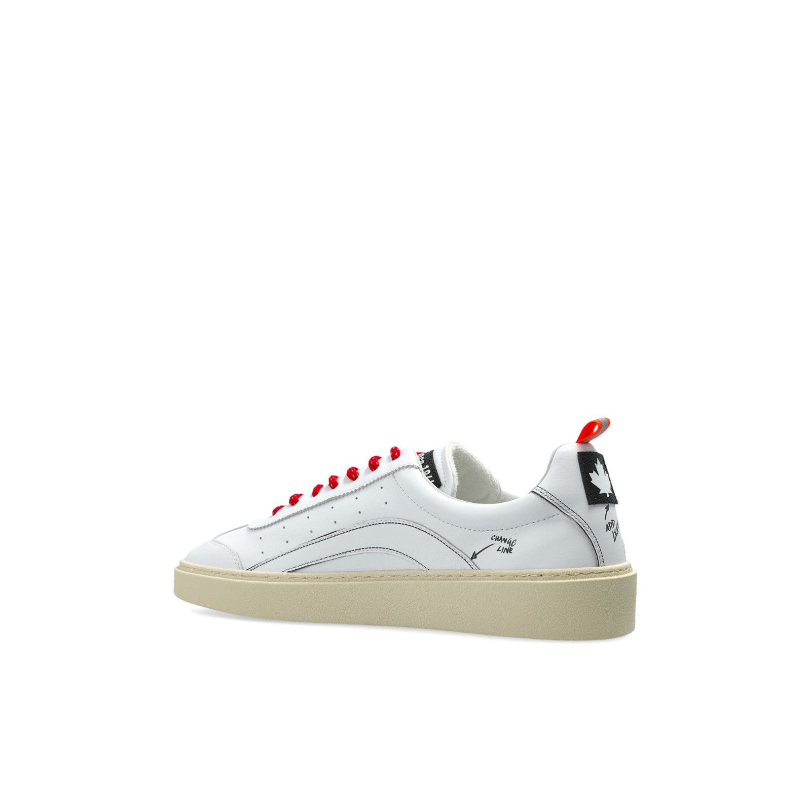 Dsquared2 DSQUARED2 Rider White Leather Sneakers New And Authentic (Me Size US 11 / EU 44 - 3 Thumbnail