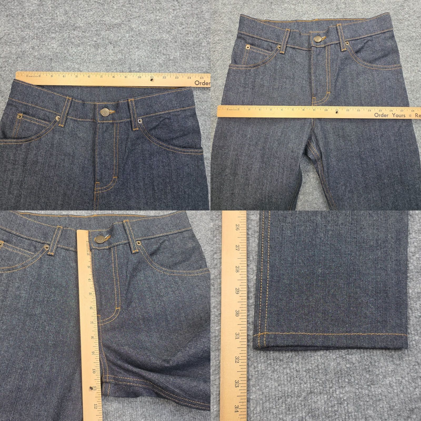 Raleigh Denim Raleigh Denim R100 Jeans Men's 28 x 32 Dark Blue USA NWOT Size US 32 / EU 48 - 8 Thumbnail