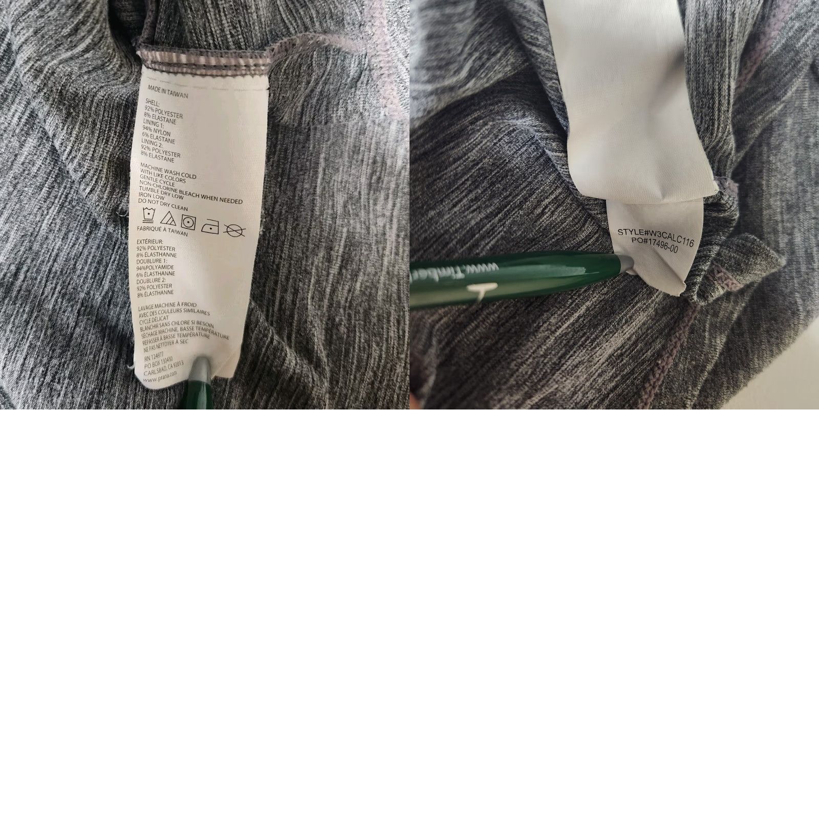 Prana Prana Womens Calico Gray Spacedye Keyhole Back Athleisure Dress Size L Size L / US 10 / IT 46 - 8 Thumbnail