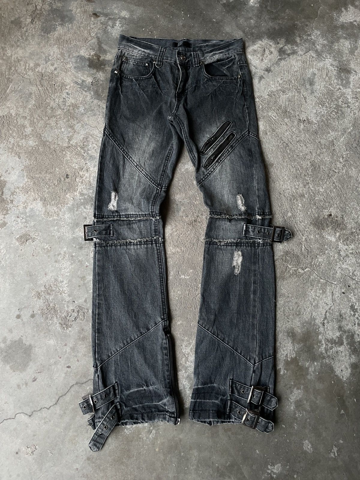 Japanese Brand Black baccara japanese brand bondage jeans Size US 28 / EU 44 - 1 Thumbnail