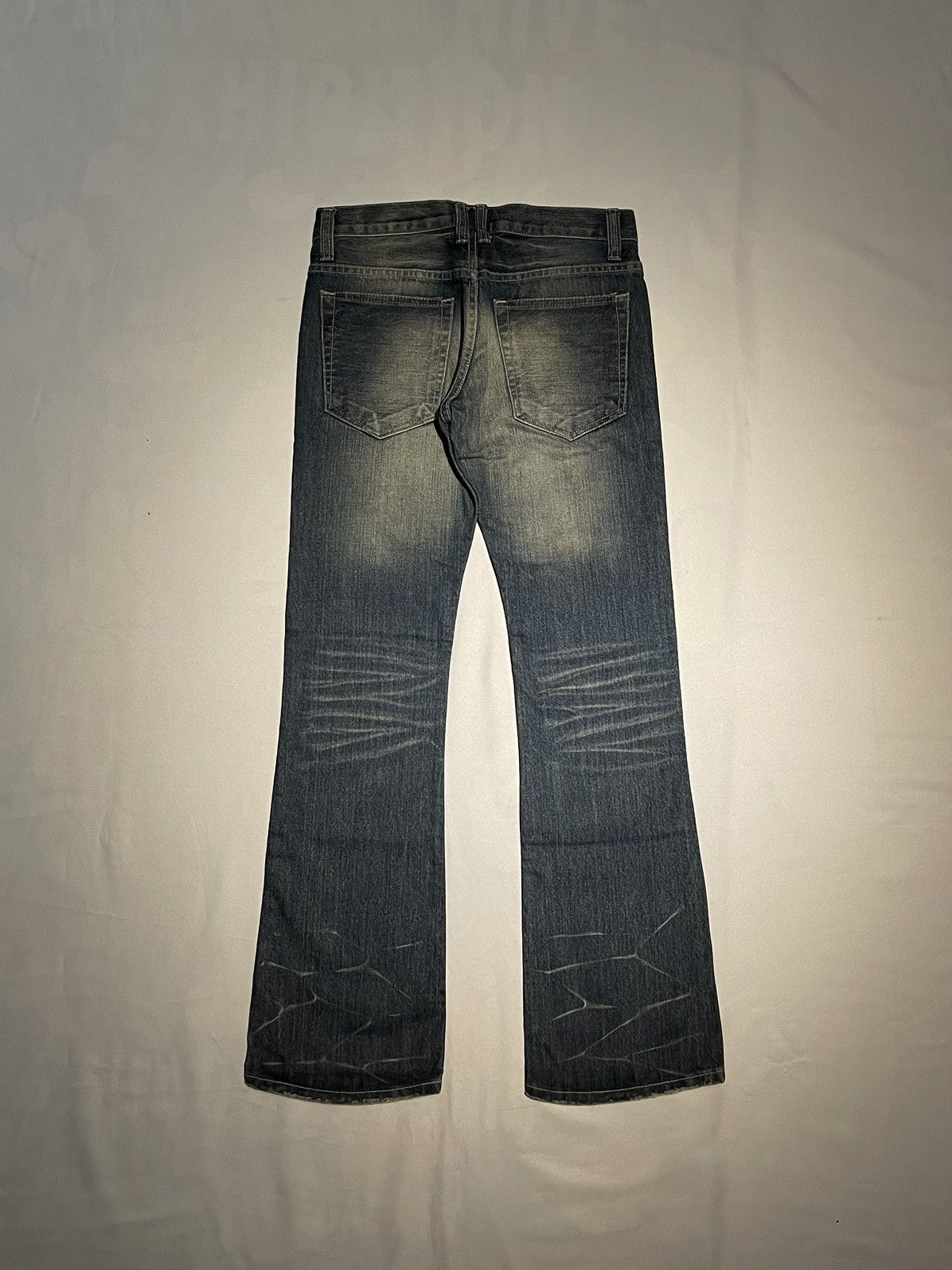 Japanese Brand × Jean CUSTOM FLARED JEAN JAPANESEBRAND DISTRESSED DENIM PANT W30 Size US 30 / EU 46 - 2 Thumbnail