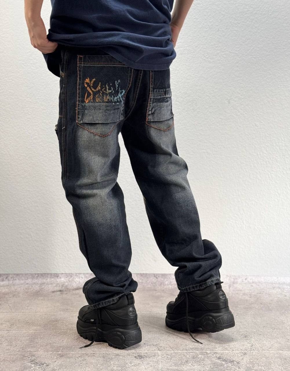 Vintage Baggy Cyber Wing Denim Sequin Jeans Vintage 31 Size Size US 31 - 5 Thumbnail