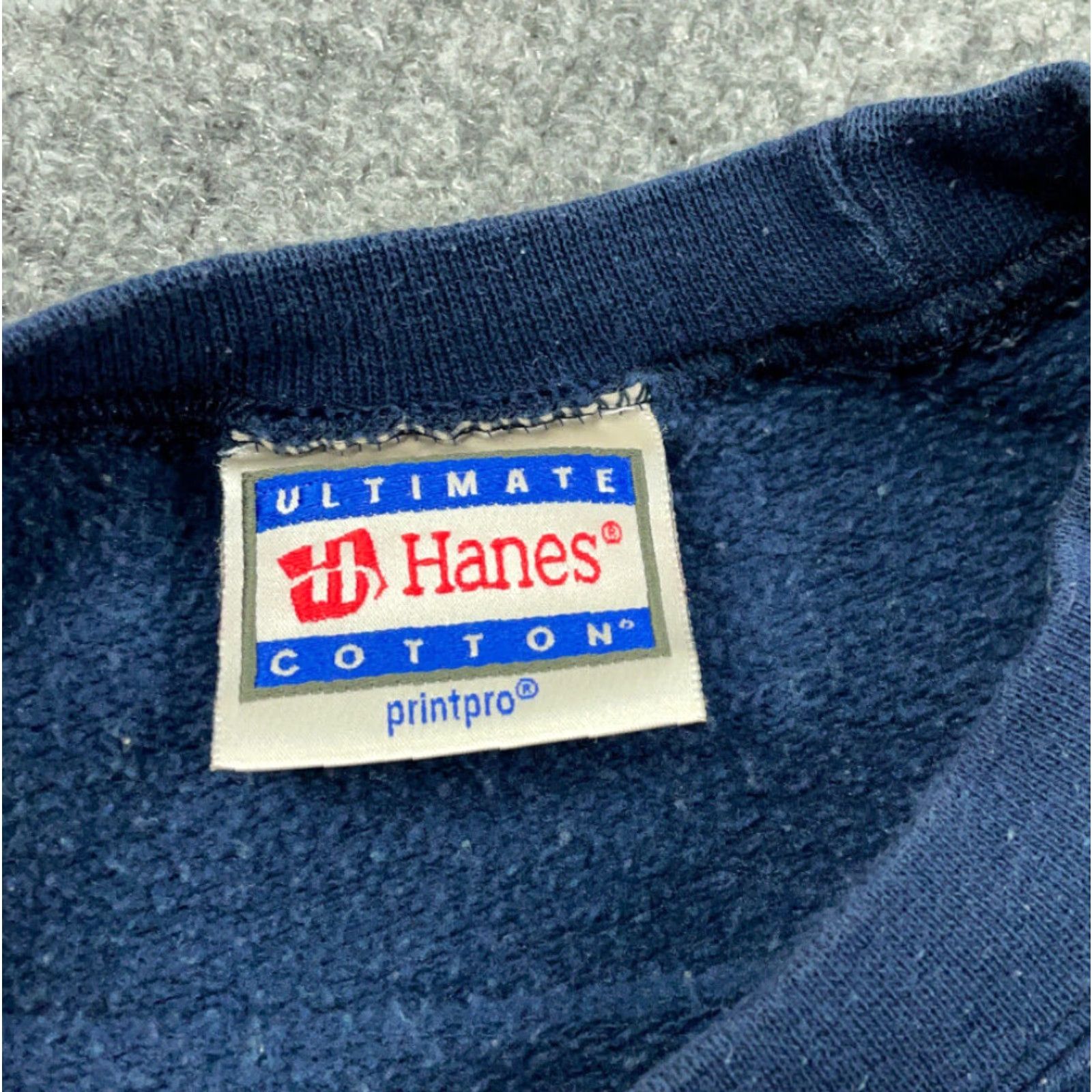 Hanes VTG Debate Club State Champions Sweatshirt Hanes Adult XL Blue 90s Vintage Preppy Retro School Logo Pullover Heavyweight Crew Neck Fleece Size US XL / EU 56 / 4 - 4 Thumbnail