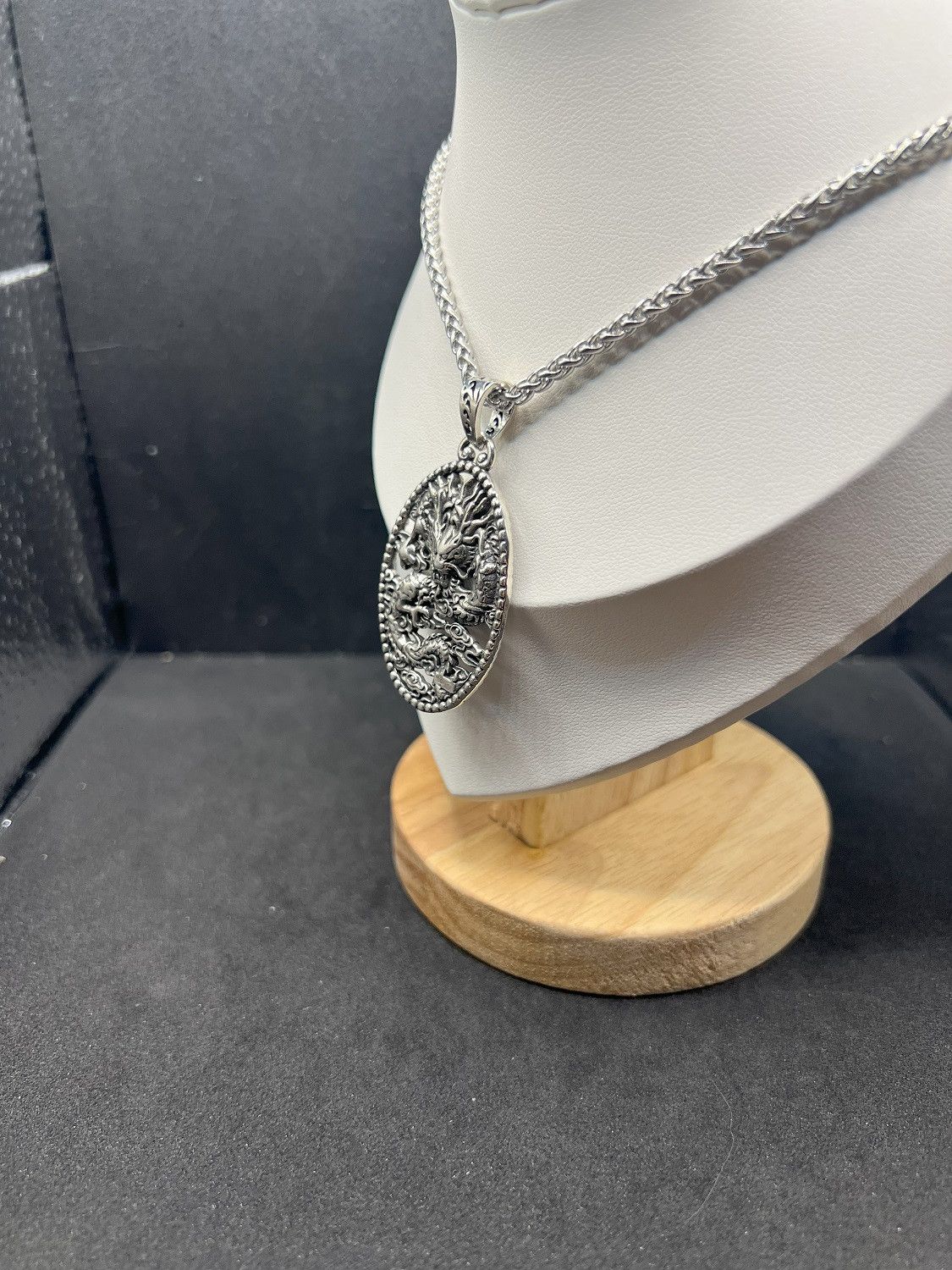 Jewelry Dragon Silver Chain Necklace Size ONE SIZE - 2 Thumbnail