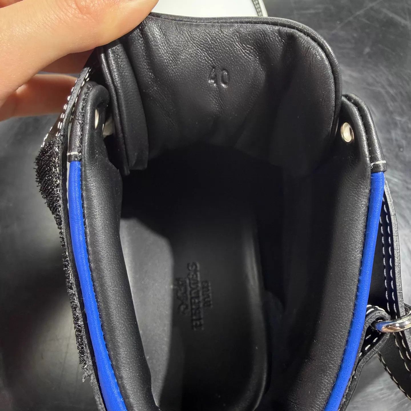 Hermes Hermes Freestyle x HF High-Top Sneakers Black White Blue 40 Size US 7 / EU 40 - 4 Thumbnail