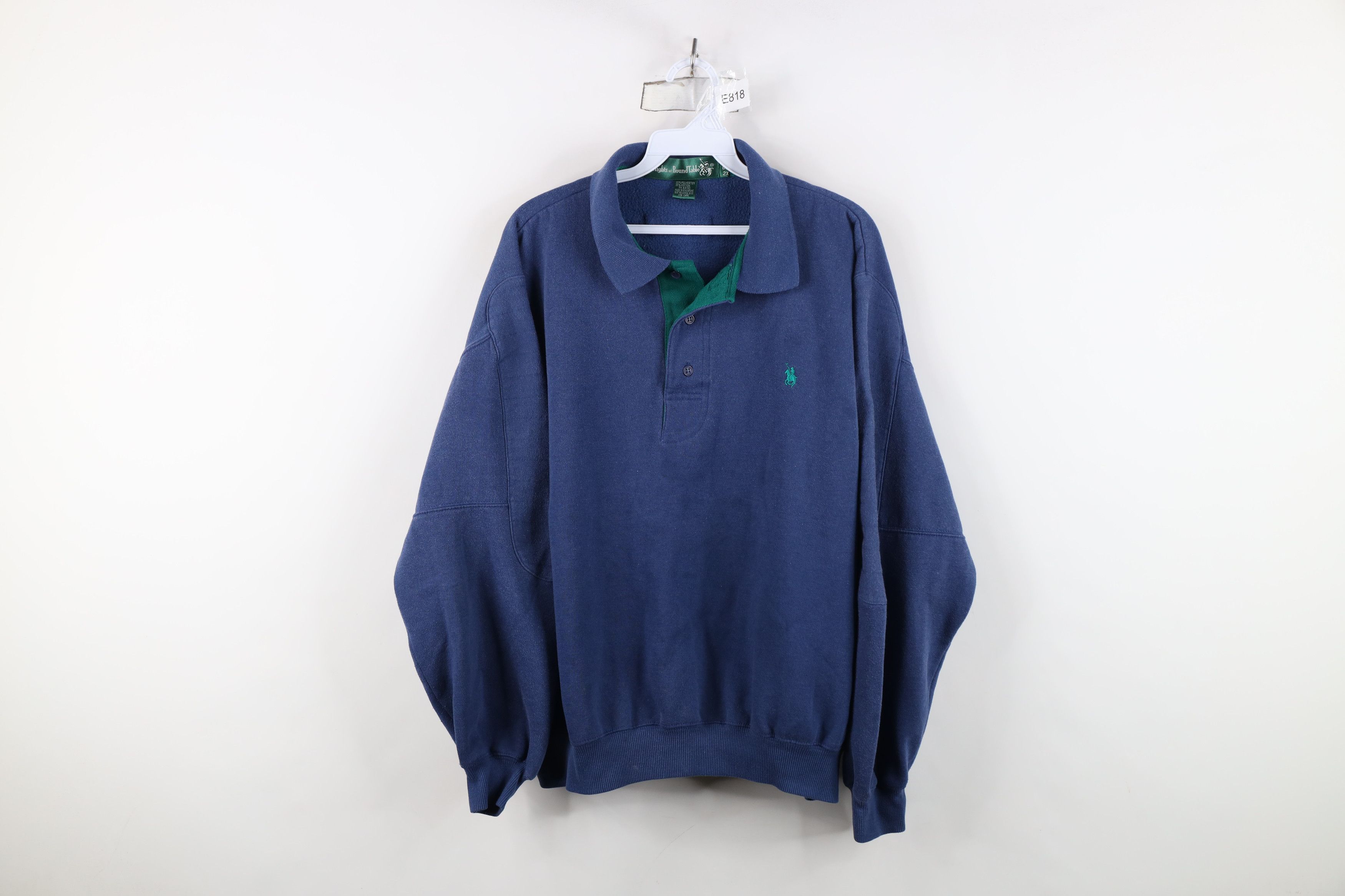 Vintage Vintage 90s Streetwear Collared Rugby Pullover Sweatshirt Size XXL / US 16-18 / IT 52-54 - 1 Thumbnail