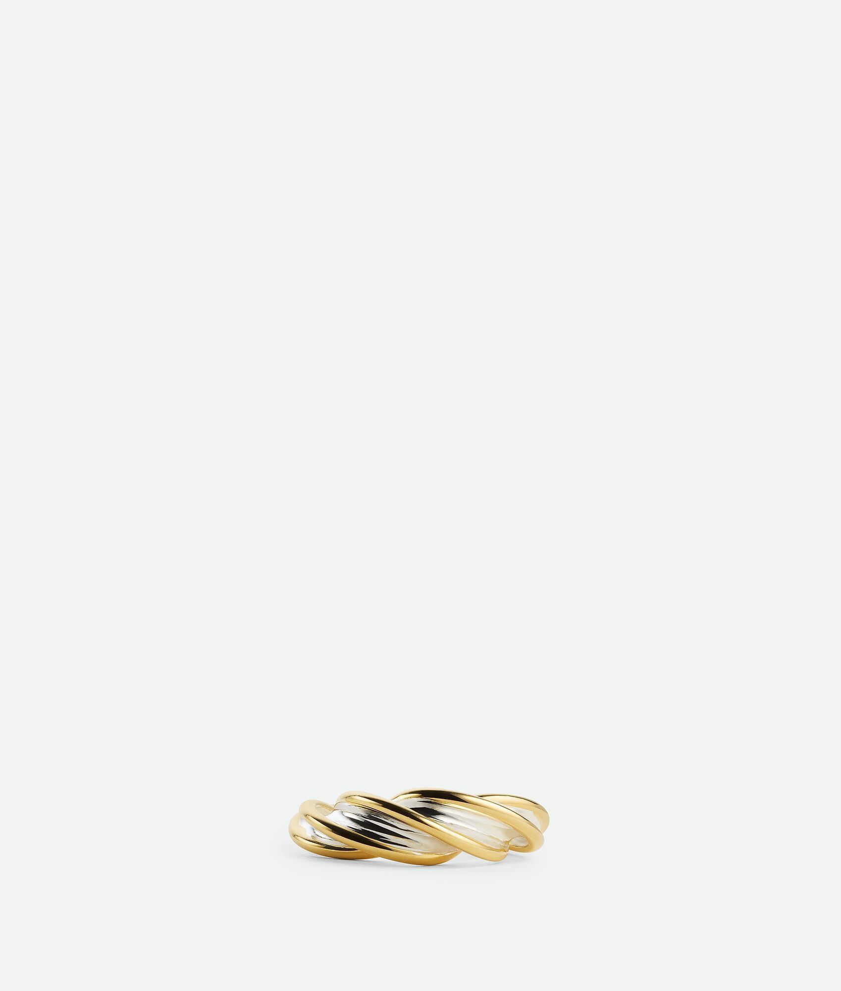 Bottega Veneta o1bcso1str0725 Size: 11 / Pillar Twisted Ring Gold/Silver Size ONE SIZE - 1 Thumbnail