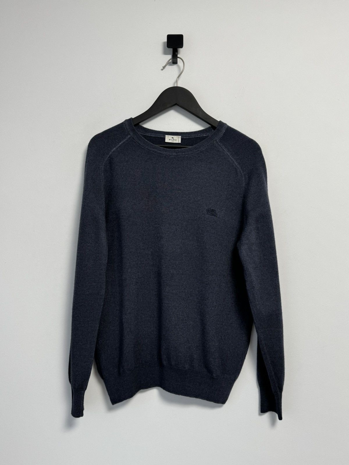 Etro Etro Sweatshirt Sweater Luxury Wool Blue Size US XL / EU 56 / 4 - 1 Thumbnail