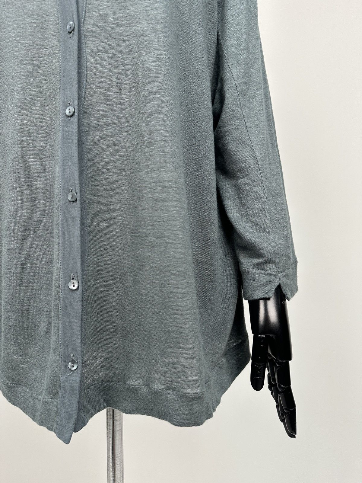 Transit TRANSIT PAR SUCH Linen Blend Gray Cardigan 3/4 Sleeve Top Size XL / US 12-14 / IT 48-50 - 7 Thumbnail