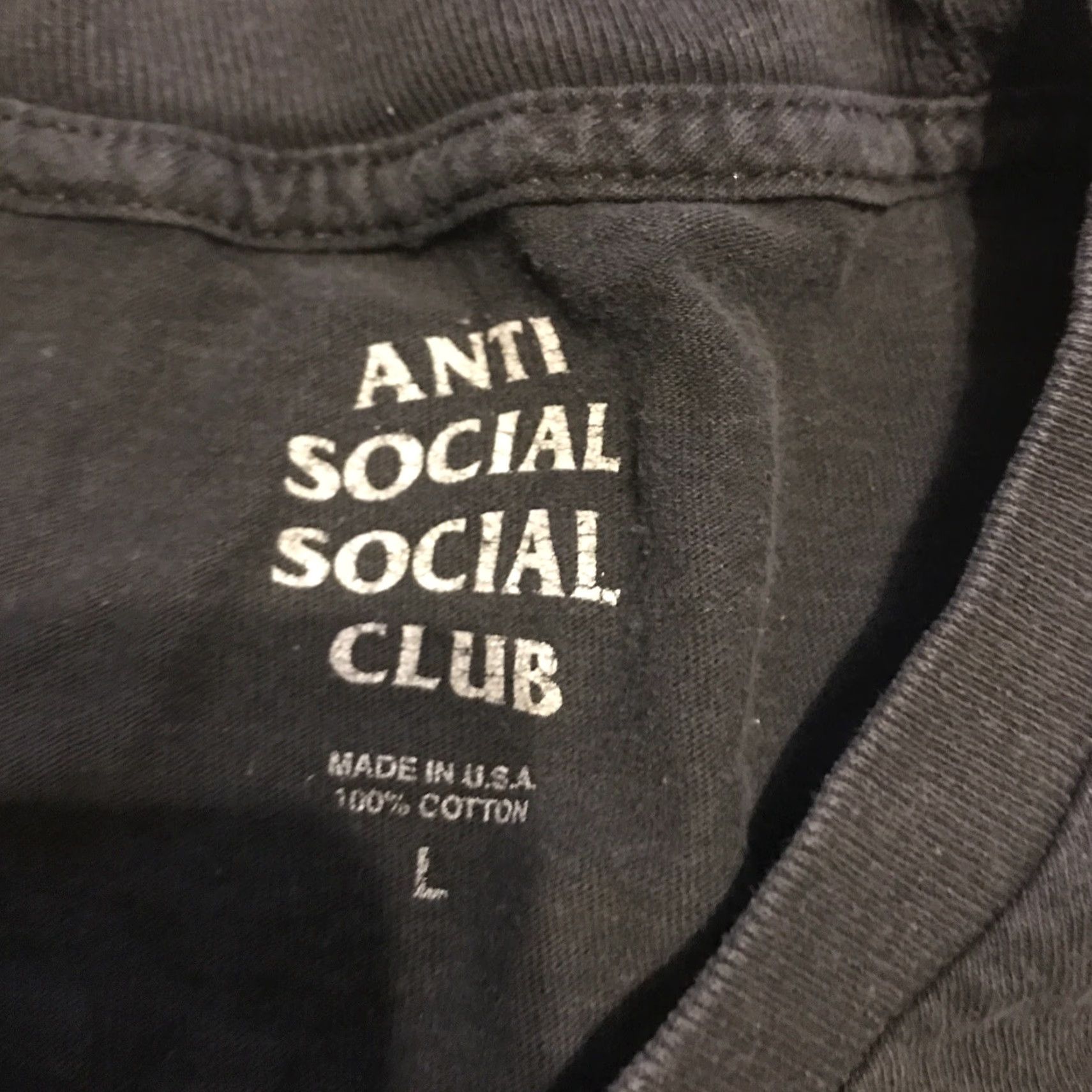 Anti Social Social Club Anti Social Social Club Shirt L Mens T-Shirt Black Short Sleeve Regular Fit Size US L / EU 52-54 / 3 - 3 Thumbnail