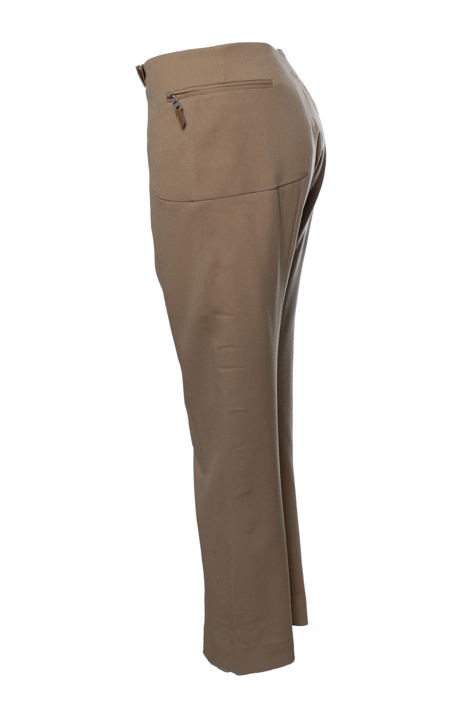Prada Prada, brown pantalon with leather velcro closure Size 32" / US 10 / IT 46 - 2 Thumbnail