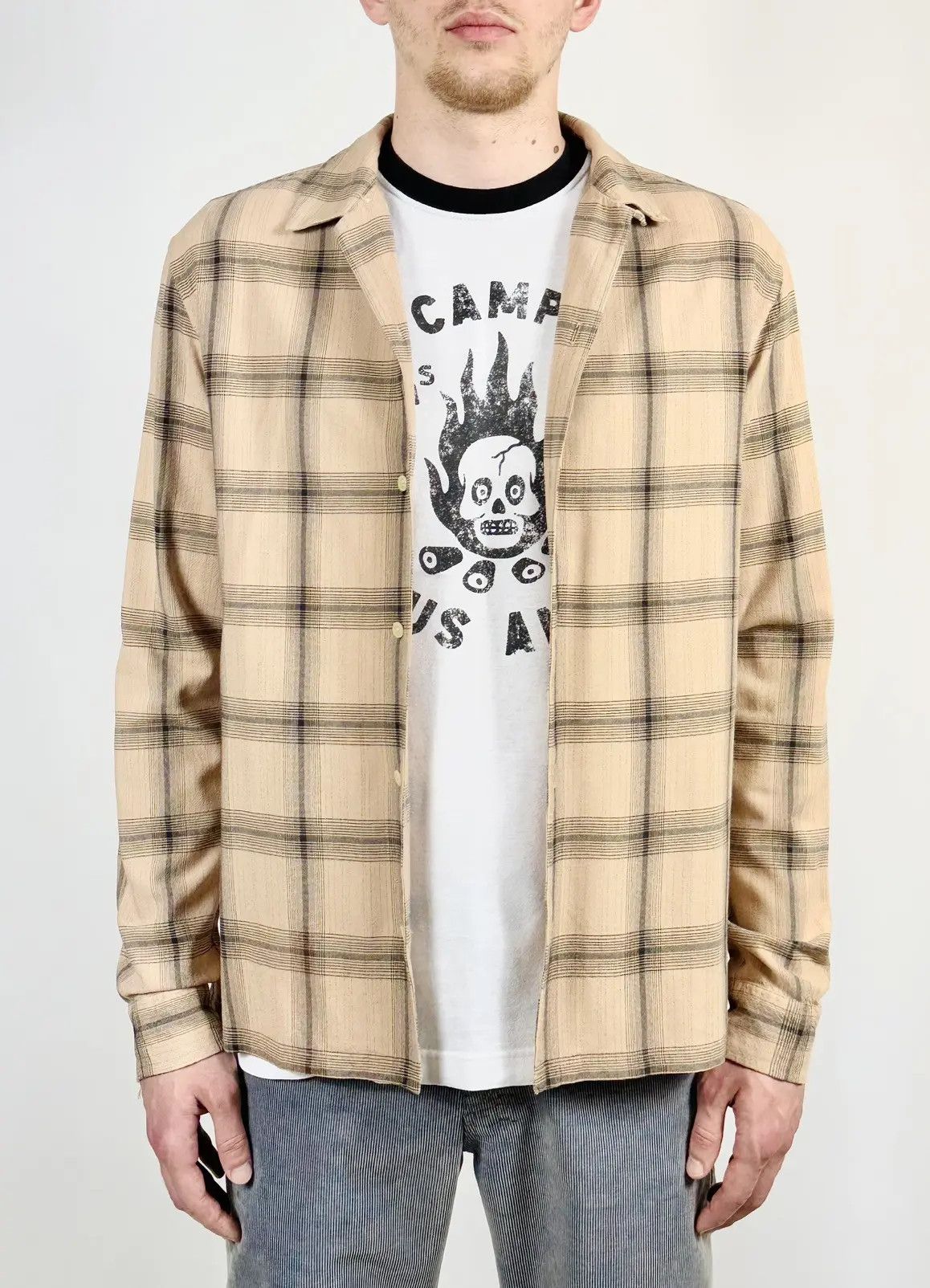 Allsaints Allsaints Flannel Distressed Check Long Sleeve Shirt Size US M / EU 48-50 / 2 - 1 Thumbnail