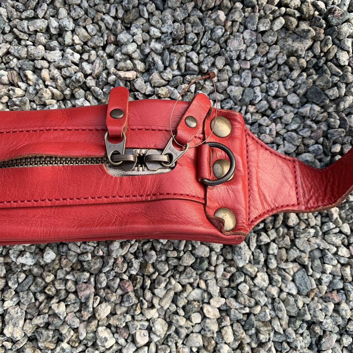 KMRii Vintage Red Leather Crossbody Shoulder Bag JPG Bag Style Size ONE SIZE - 10 Thumbnail