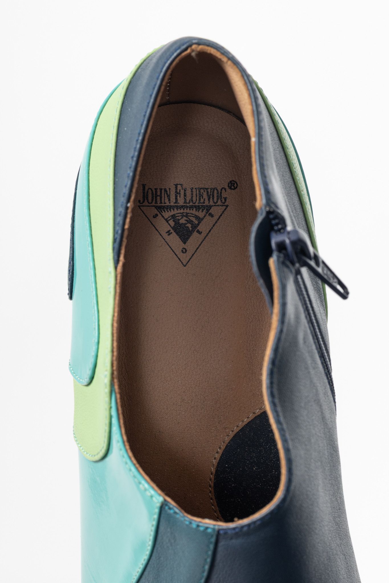 John Fluevog John Fluevog Amadeus Blue & Green Layered Leather Heels Size US 10 / IT 40 - 9 Thumbnail