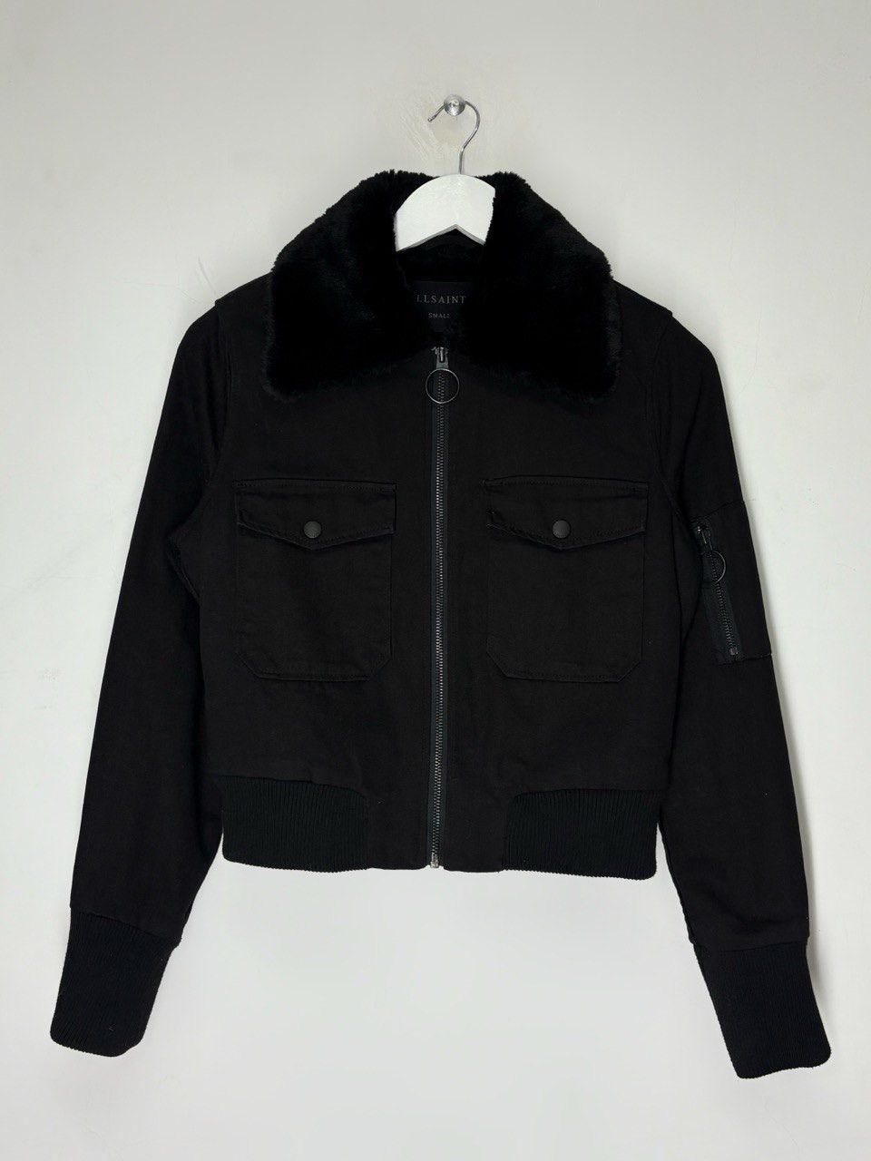 Allsaints All Saints North Denim Jacket Faux Fur Collar & Lining Size S / US 4 / IT 40 - 2 Thumbnail