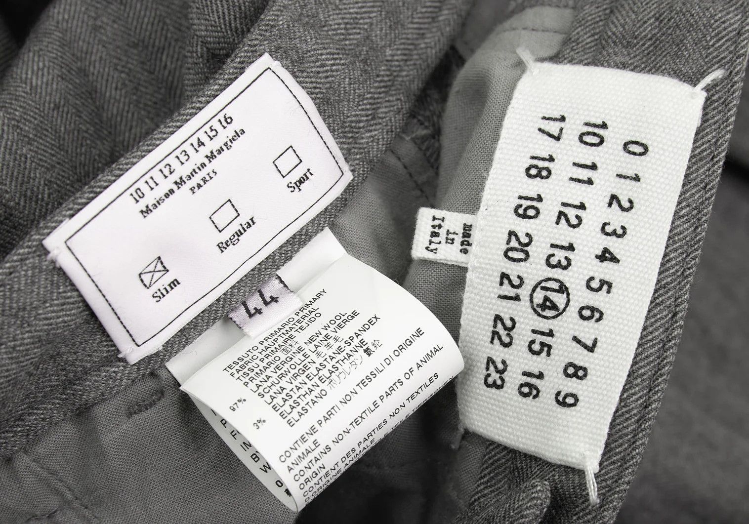 Maison Margiela Wool Herringbone Pants in Gray Size 44 Size US 28 / EU 44 - 18 Thumbnail