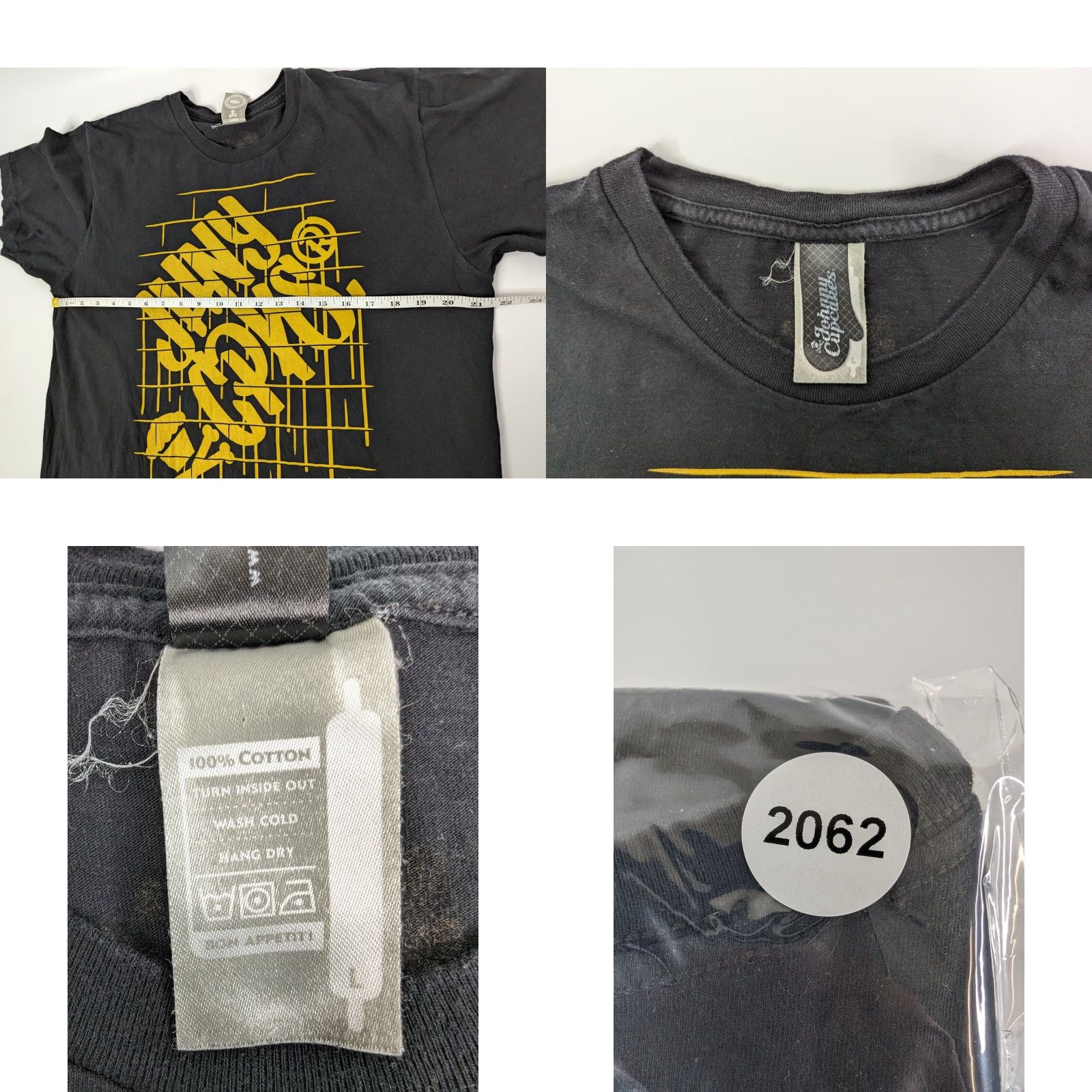 Johnny Cupcakes Johnny Cupcakes Tee Black Mens Large L Graffiti Shirt Basic Tee Limited Size Large (Defect) Size US L / EU 52-54 / 3 - 8 Thumbnail
