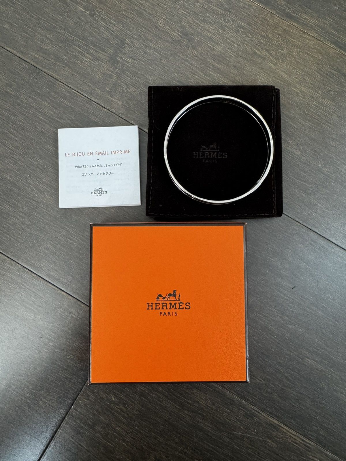 Hermes HERMES Cavaldor Exotique F Muti Color Enamel Bangle Size ONE SIZE - 1 Thumbnail