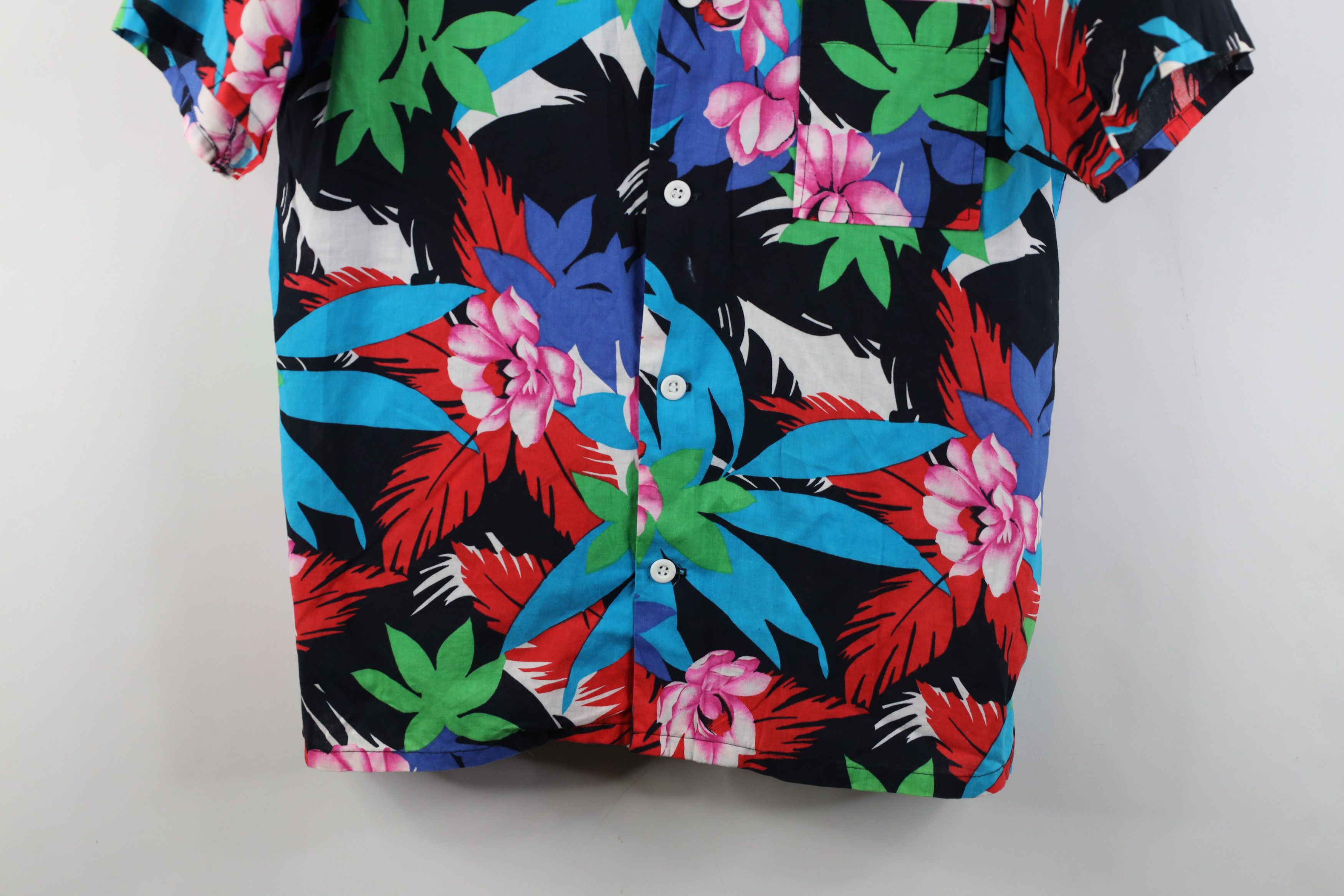Vintage Vintage 70s Streetwear Flower Luau Hawaiian Button Shirt USA Size US L / EU 52-54 / 3 - 3 Thumbnail