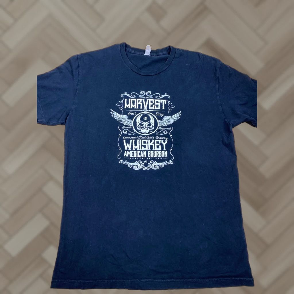 Next Level Harvest Whiskey American Bourbon Black Short Sleeve T-shirt #2664 Size US L / EU 52-54 / 3 - 1 Thumbnail