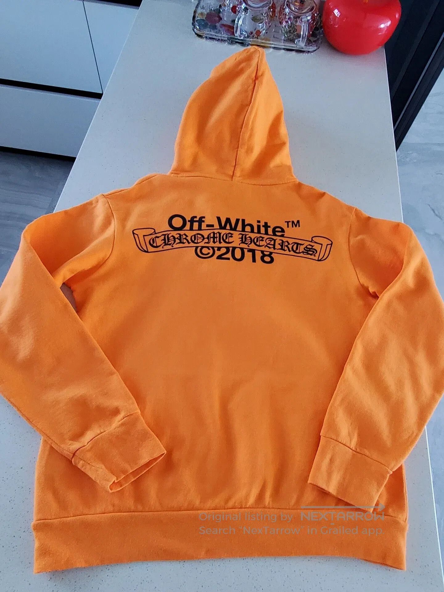 Chrome Hearts × Off-White chrome hearts off white orange hoodie. Size US M / EU 48-50 / 2 - 2 Thumbnail