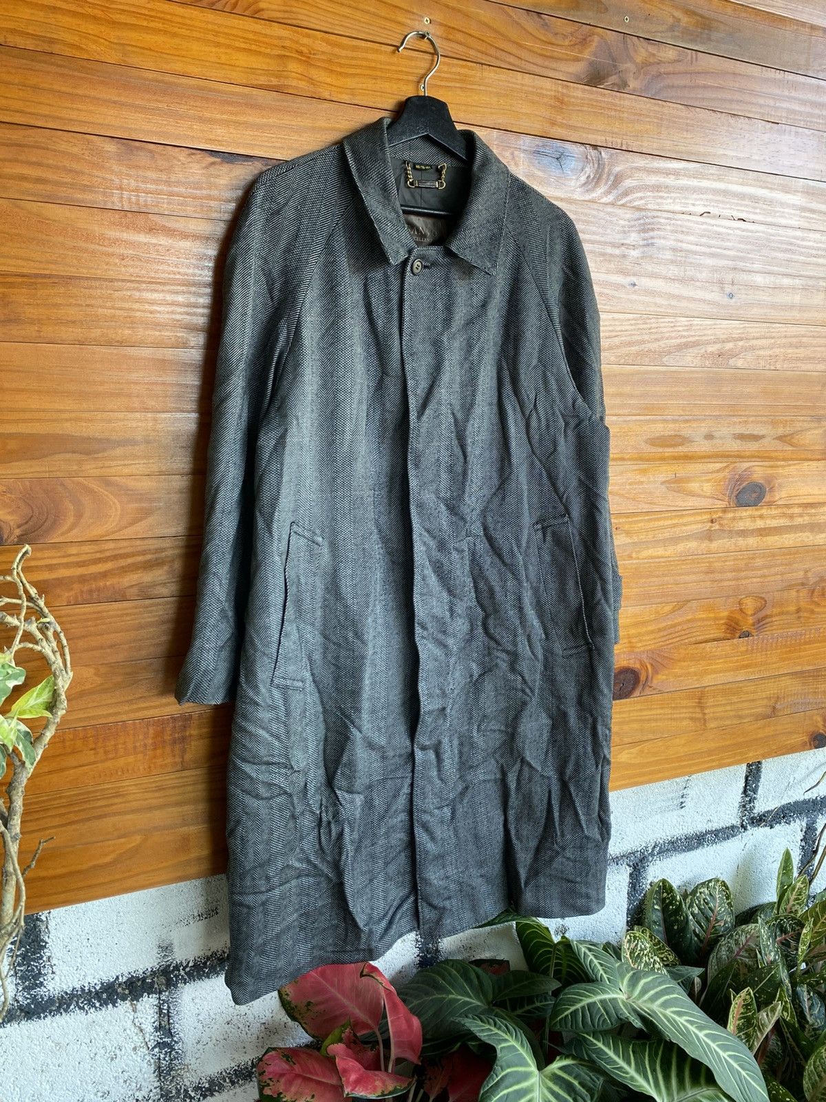 Sanyo Vintage Sanyo Excellent Wool Herringbone Coat – Classic Size US M / EU 48-50 / 2 - 5 Thumbnail