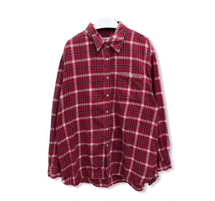 Japanese Brand Vintage BC Factory Plaid Tartan Flannel Shirt 👕 Size US XL / EU 56 / 4 - 1 Thumbnail