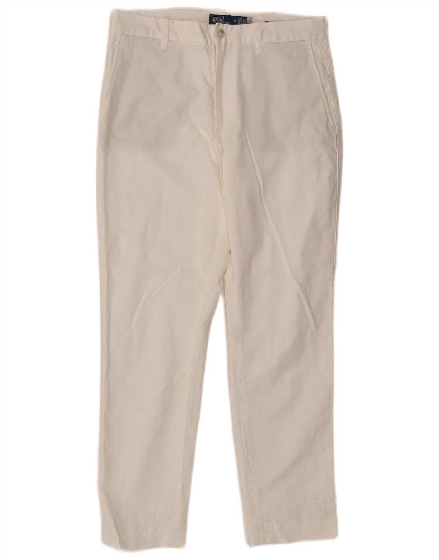 Polo Ralph Lauren Womens Slim Chino Trousers US 10 Large W32 L27 White Size 28" / US 6 / IT 42 - 1 Thumbnail