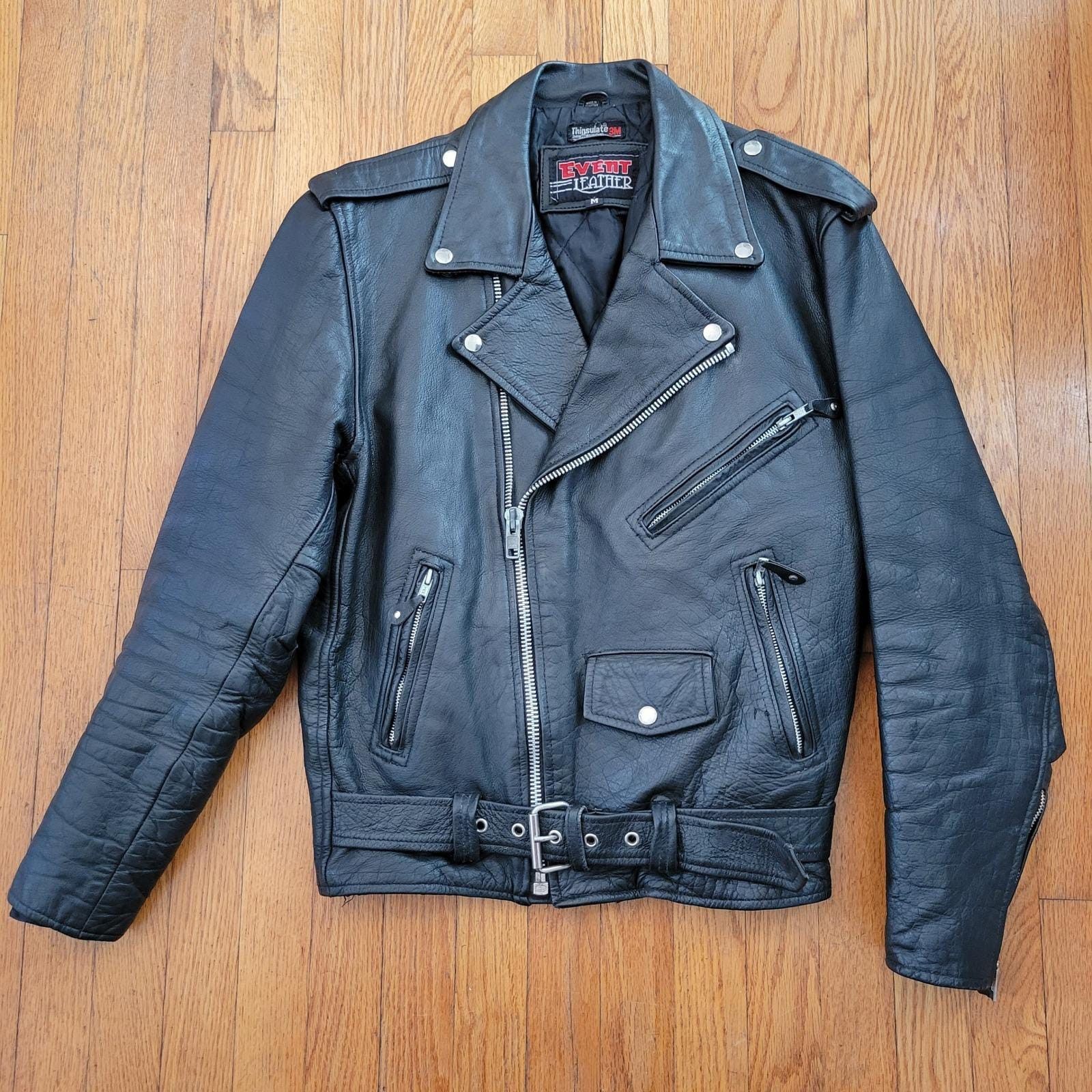 Other Leather Motorcycle Jacket M Black Thinsulate Lined Bomber Size US M / EU 48-50 / 2 - 1 Thumbnail