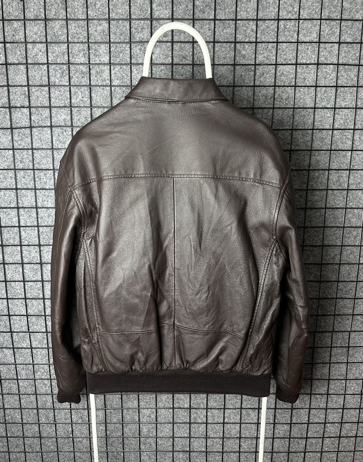Vintage Airborne Vintage Leather Flight Bomber Jacket Size S Size US S / EU 44-46 / 1 - 11 Thumbnail