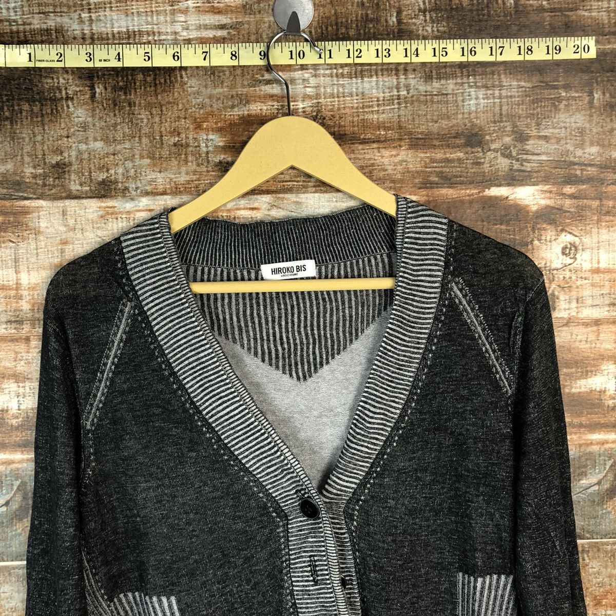 Hiroko Koshino Homme Hiroko Bis Grey Cardigan Knitwear #A961 Size M / US 6-8 / IT 42-44 - 4 Thumbnail