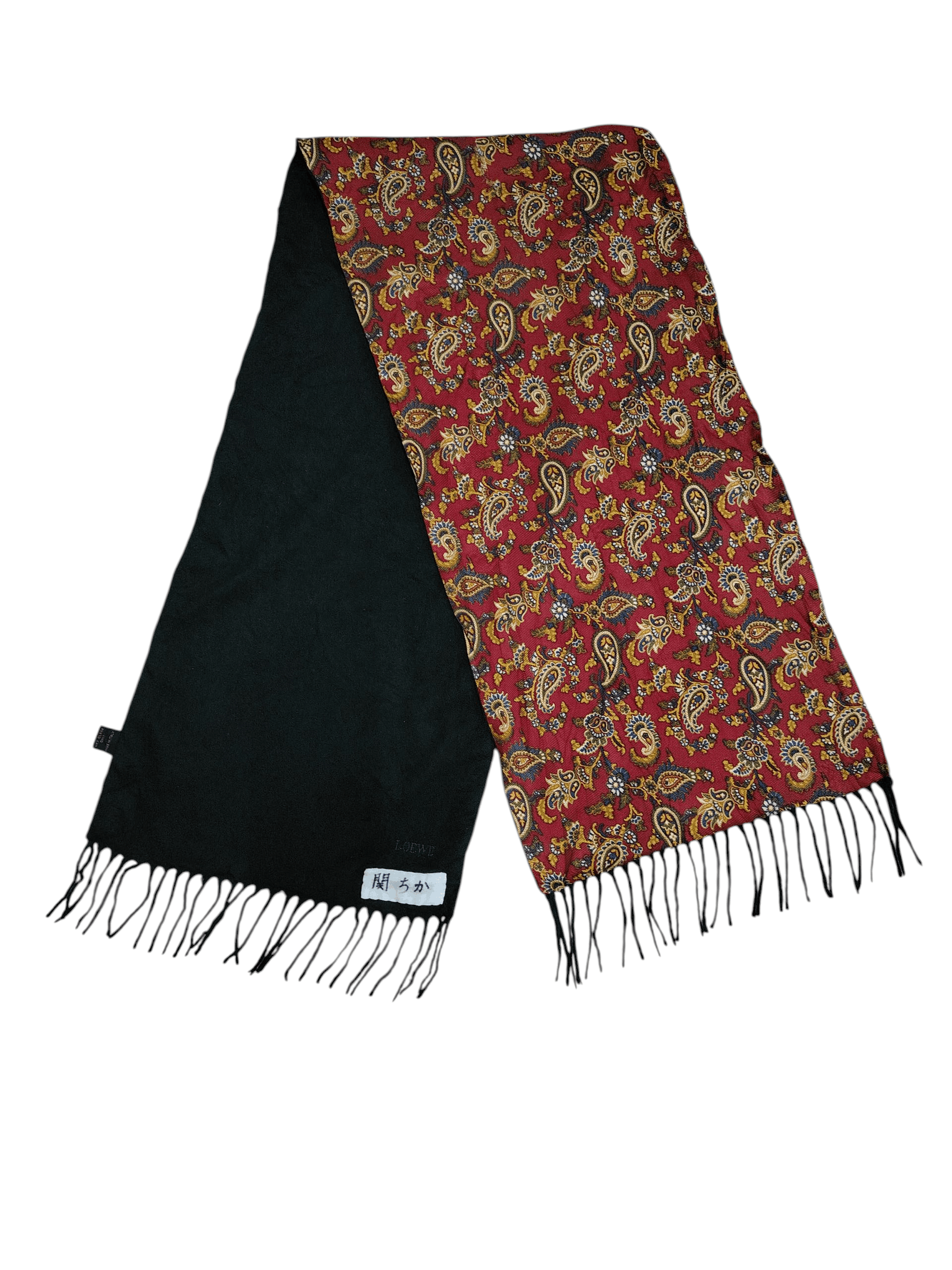 Loewe Rare Loewe Italy Silk Paisley Cashmere Scarf / Muffler Size ONE SIZE - 1 Thumbnail