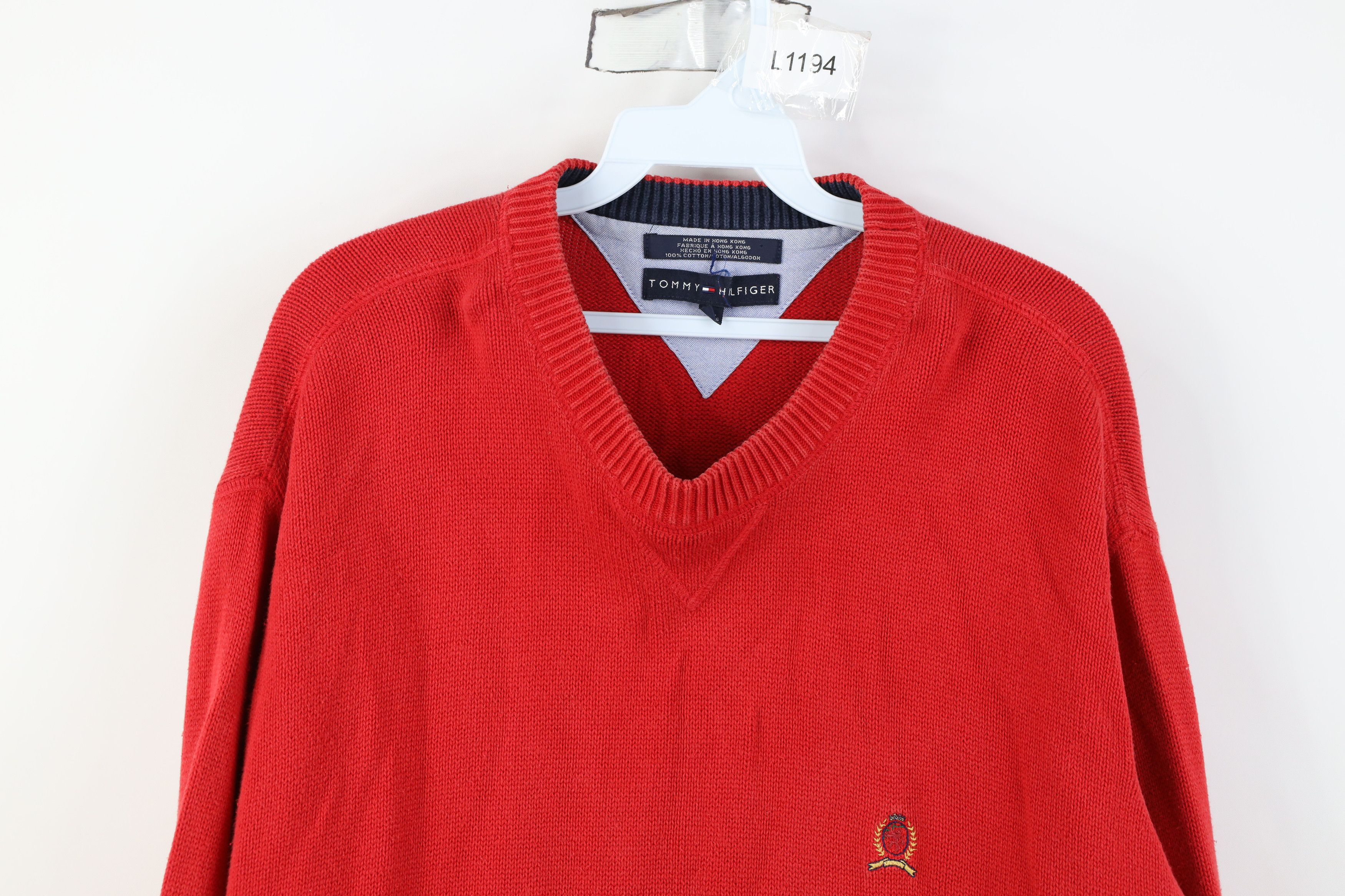Tommy Hilfiger Vintage 90s Y2K Tommy Hilfiger Cotton Ribbed Knit Sweater Size US XL / EU 56 / 4 - 2 Thumbnail
