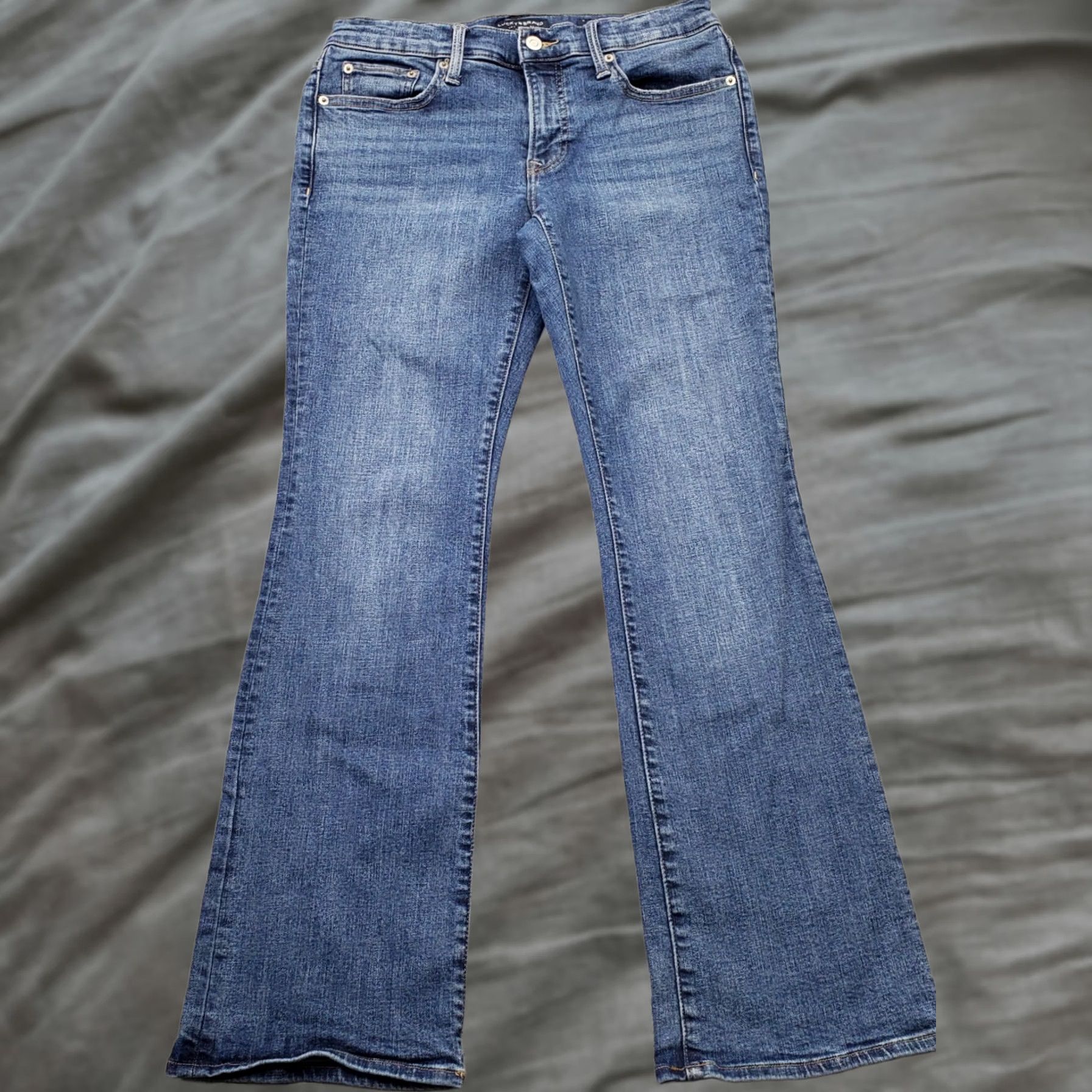 Lucky Brand Lucky Brand Jeans Women's 6 Bootcut Denim Blue 28.75" Inseam 5-Pocket Stretch Regular Size 6/28 Whiskered Vintage: No Size 28" / US 6 / IT 42 - 1 Thumbnail