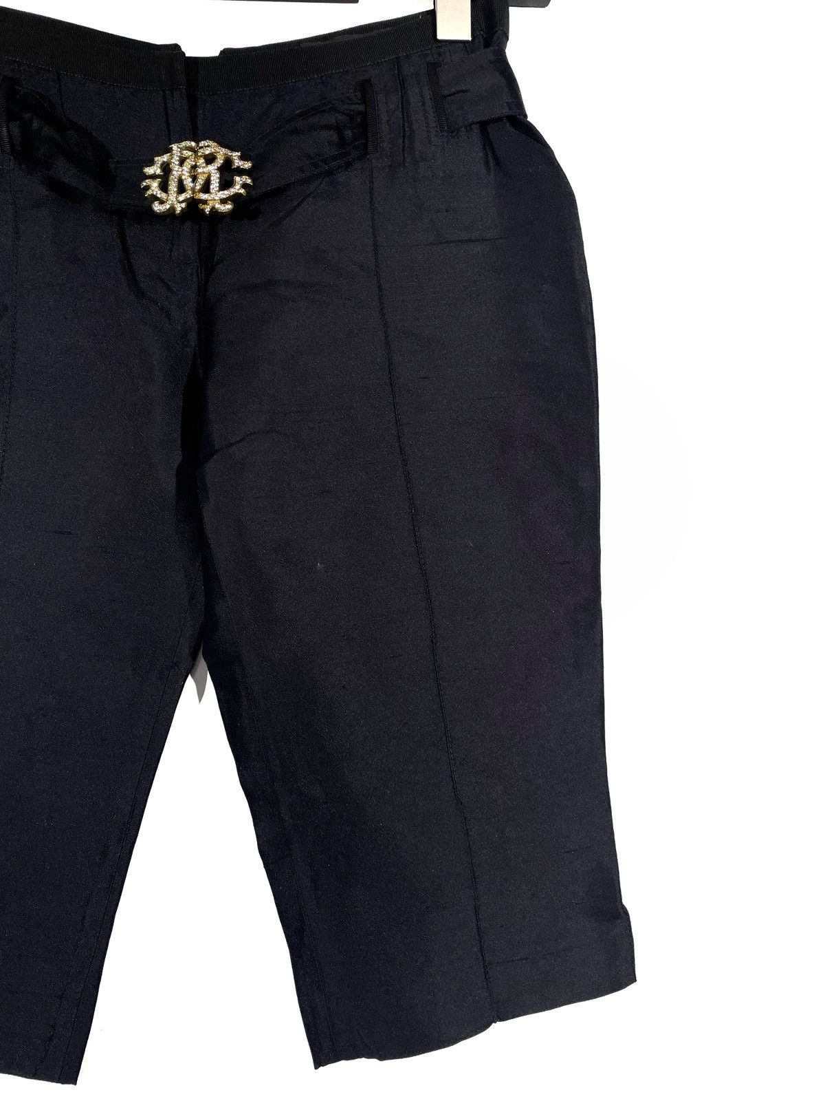 Roberto Cavalli Roberto Cavalli Women Silk Shorts Stones Logos Belt Sz 40 Size 27" / US 4 / IT 40 - 3 Thumbnail
