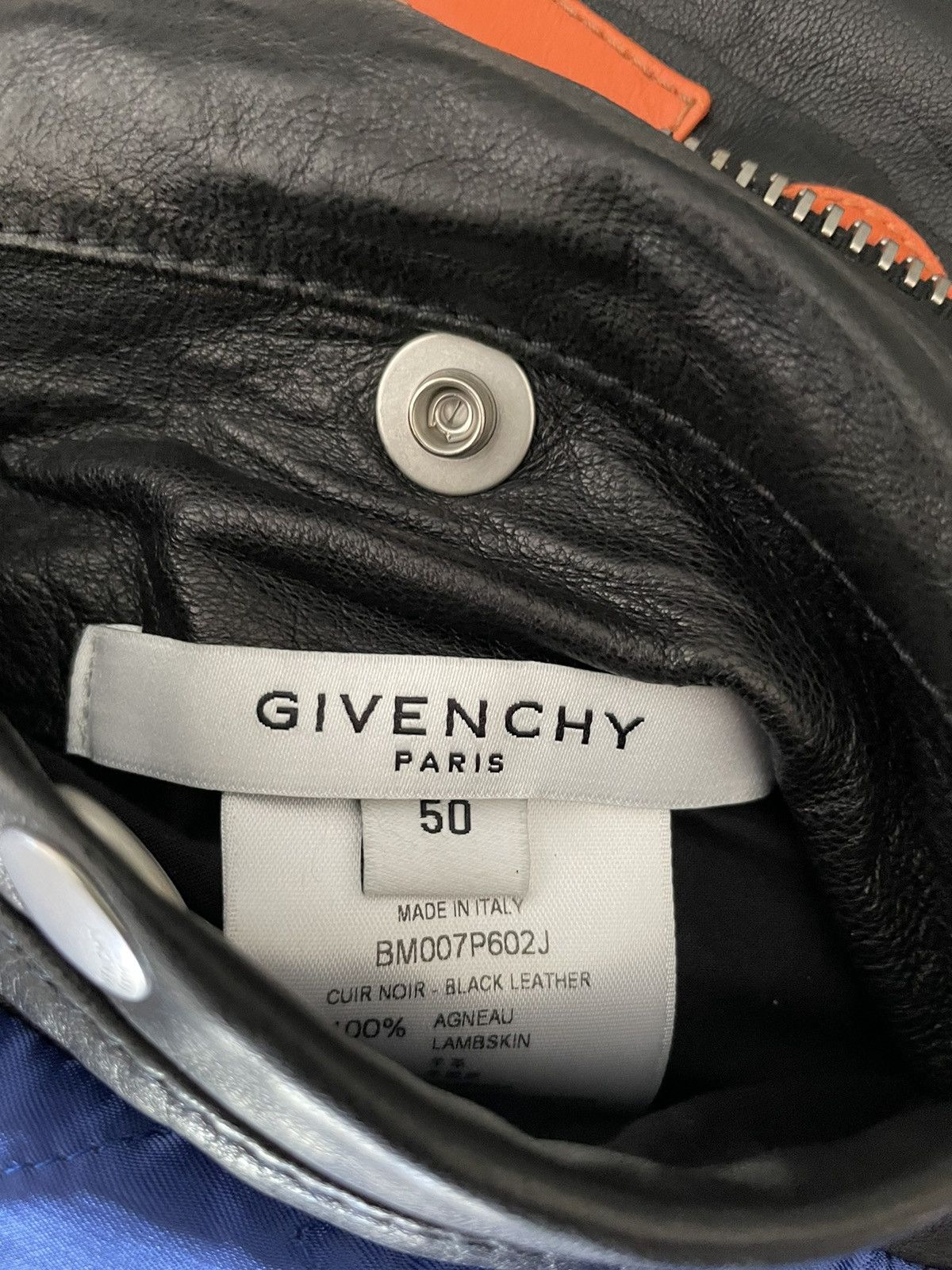 Givenchy Givenchy Logo Biker Moto Leather Jacket Size US M / EU 48-50 / 2 - 4 Thumbnail