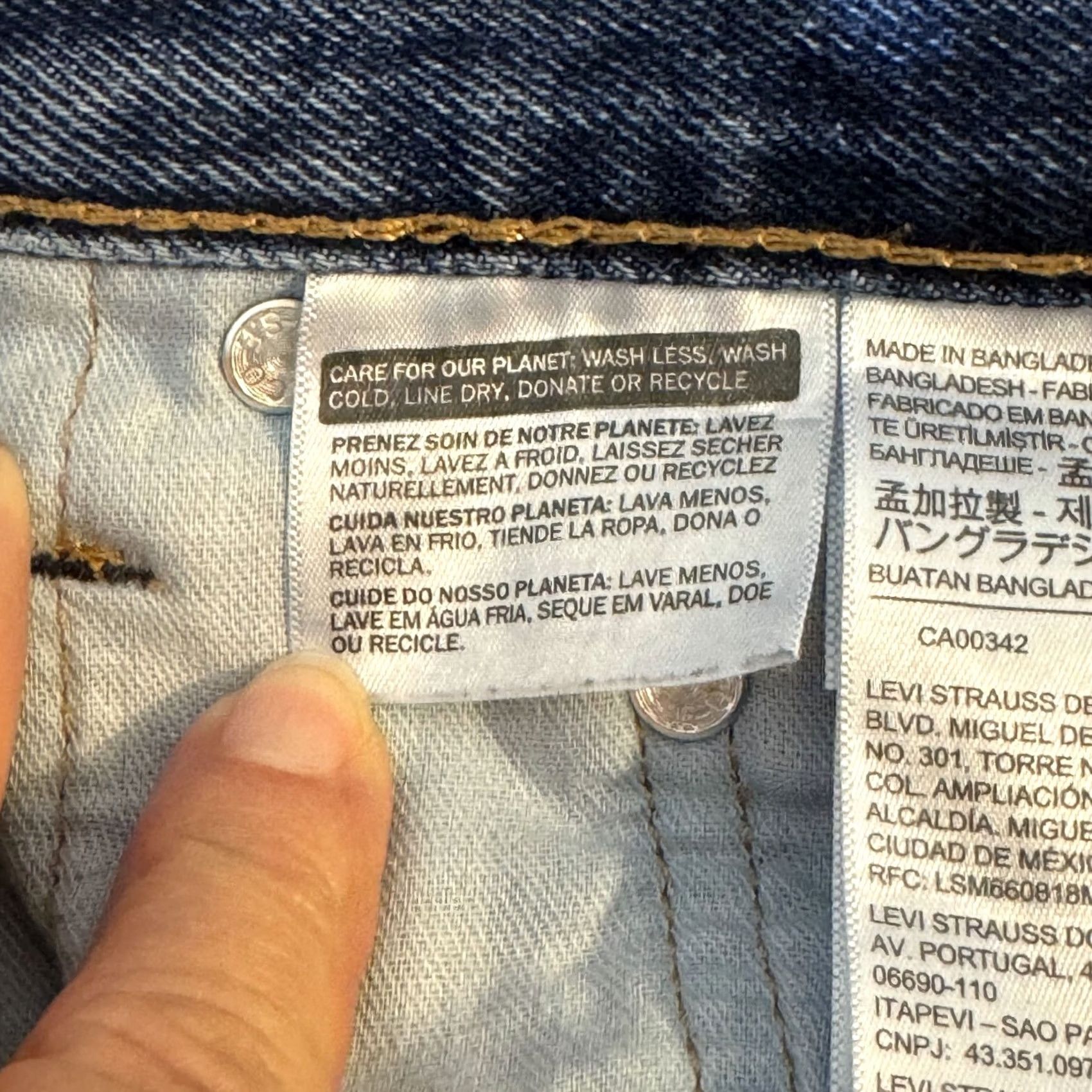 Levi's Levi's 550 Jeans Mens 36x34 Blue Denim Relaxed Fit Tapered Leg Mid Rise Zip Fly Size US 36 / EU 52 - 5 Thumbnail