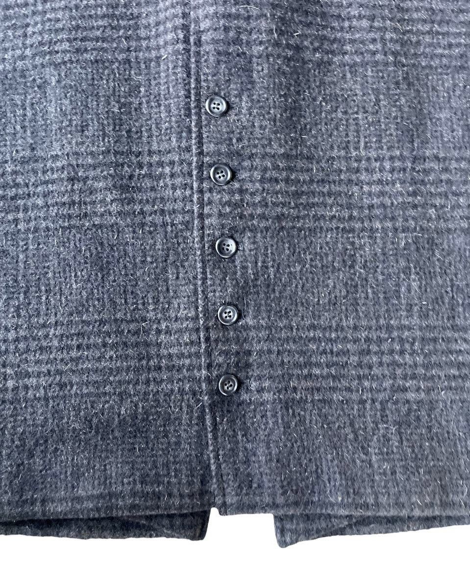 Japanese Brand Jennifer Auclaire Dark Grey Plaid Wool Coat Cropped Sleeves Size US M / EU 48-50 / 2 - 11 Thumbnail