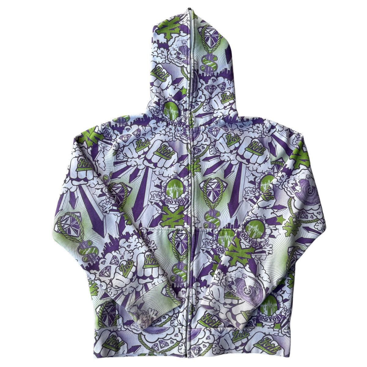 Southpole × Zoo York ZOO YORK Full Zip Like Bape AOP Cartoon Hoodie Y2K 00s Size US XL / EU 56 / 4 - 5 Thumbnail