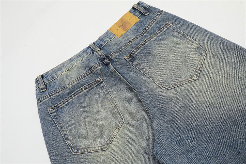 Jean Men's hippie trendy loose washed flared jeans Size US 32 / EU 48 - 5 Thumbnail