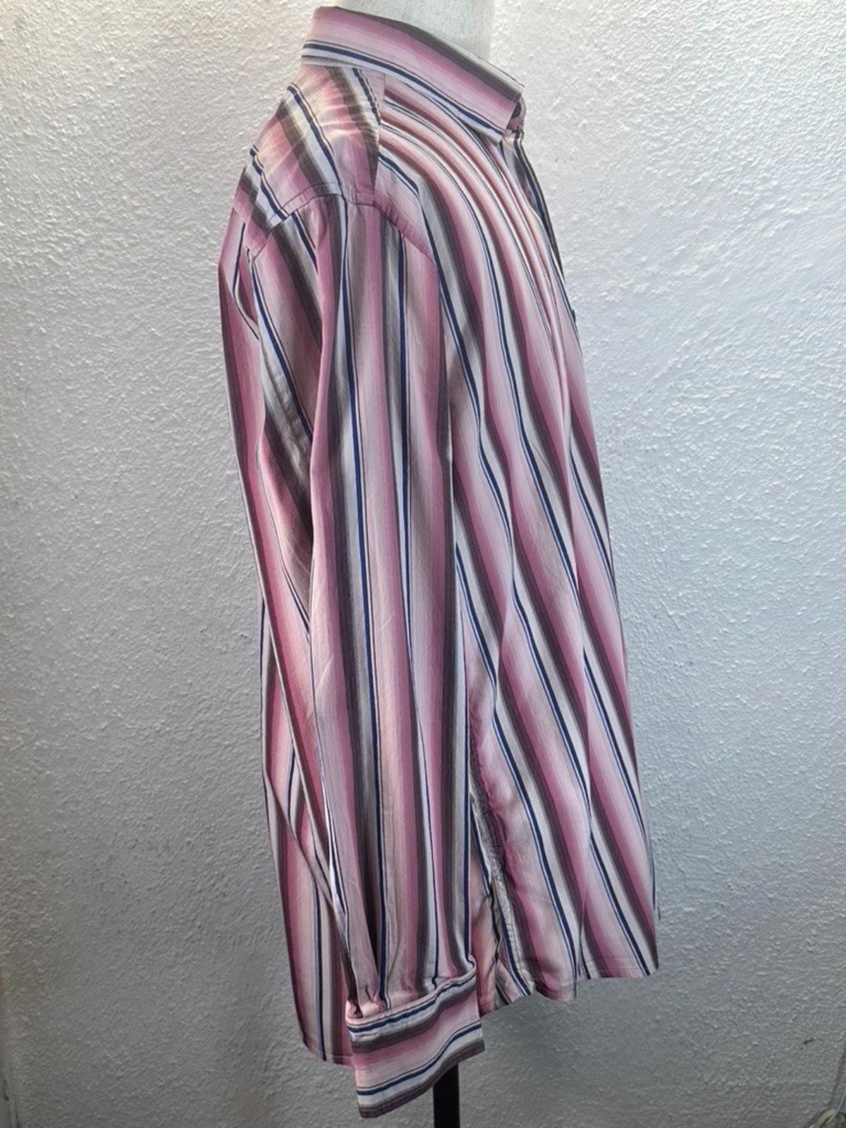 Tommy Bahama Tommy Bahama Men's Large Red Striped Long Sleeve Shirt Size US L / EU 52-54 / 3 - 4 Thumbnail