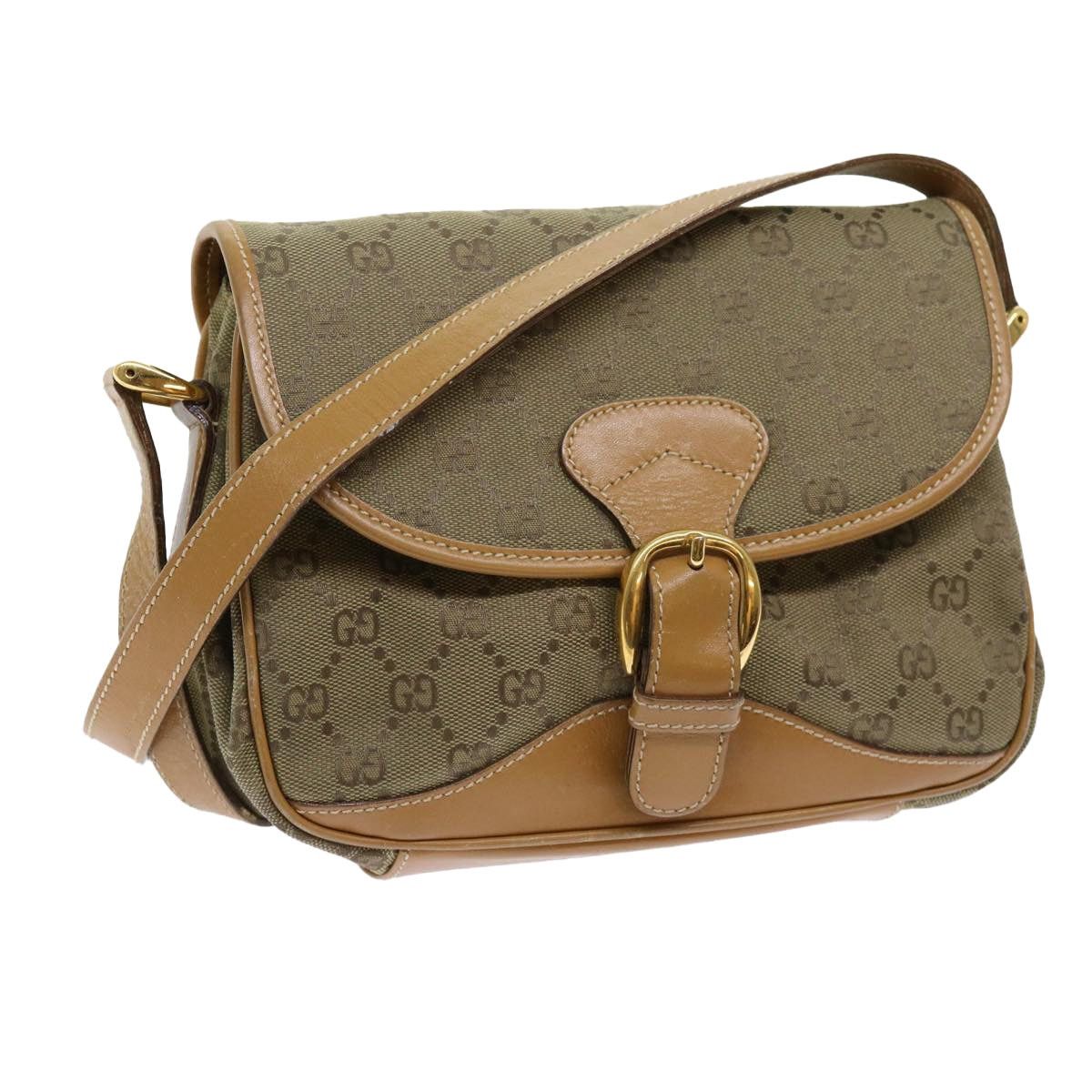 Gucci GG Canvas Shoulder Bag Khaki 007 2854 007 2854 in Green, Women's