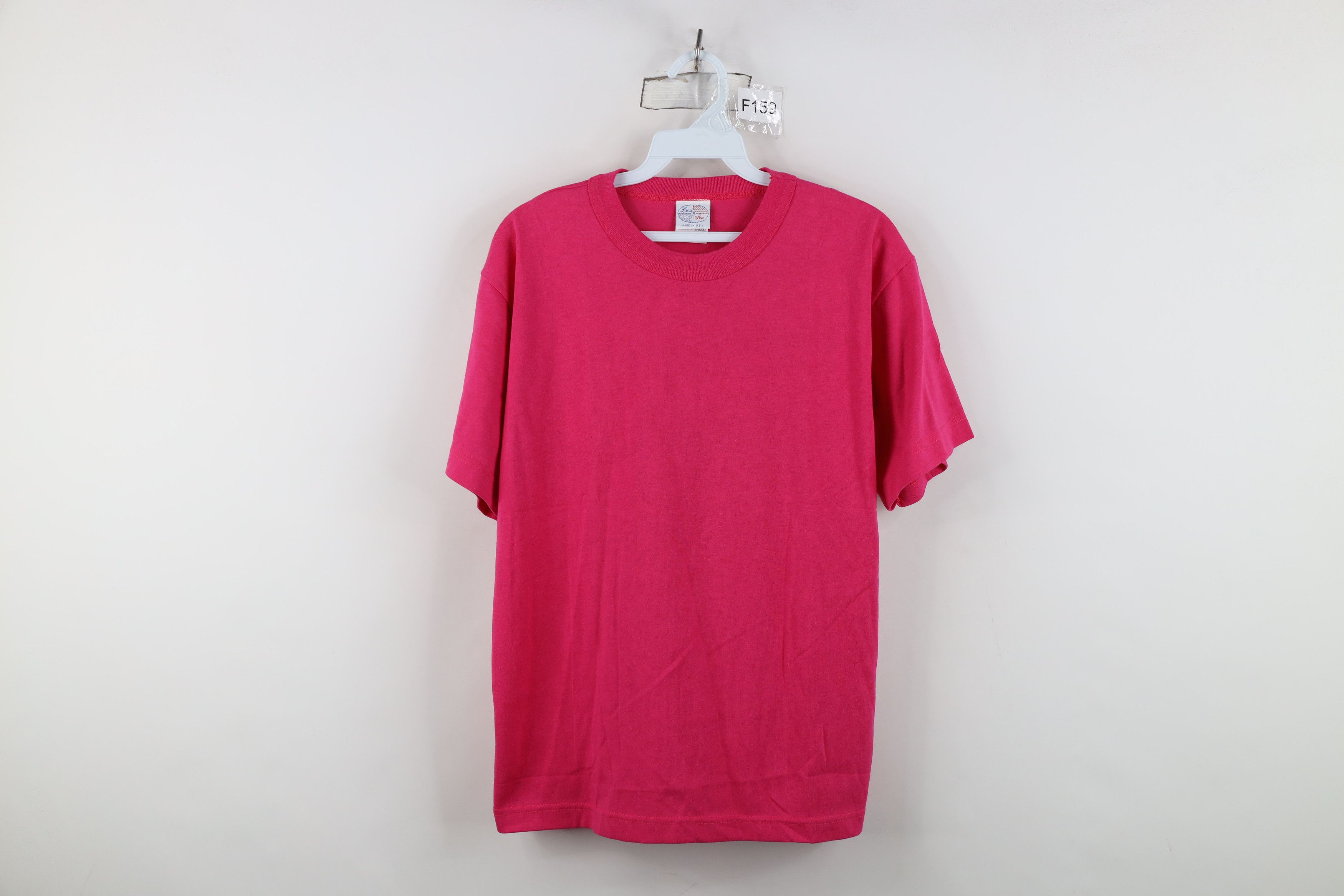 Vintage Vintage 90s Streetwear Blank Short Sleeve T-Shirt Pink USA Size S / US 4 / IT 40 - 1 Thumbnail