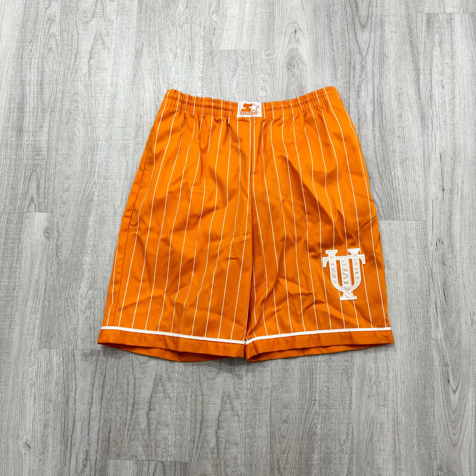 image of Vintage 90's Starter Tennessee Volunteers Pinstripe Shorts in Orange, Men's (Size 30)