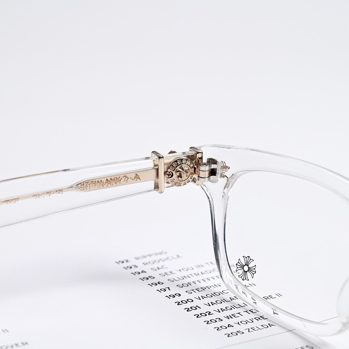 Chrome Hearts CHROME HEARTS GITTIN ANY ?-A CRYSTAL 18K GOLD PLATED GLASSES Size ONE SIZE - 6 Thumbnail