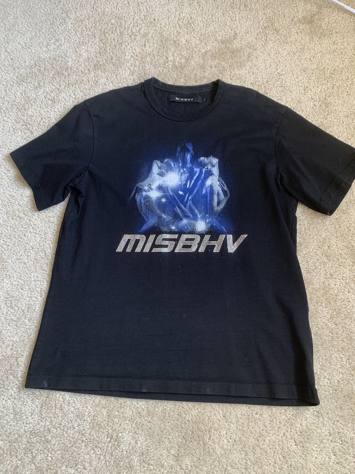Misbhv Misbhv Stripper Tee with Rhinestones Size US M / EU 48-50 / 2 - 1 Thumbnail