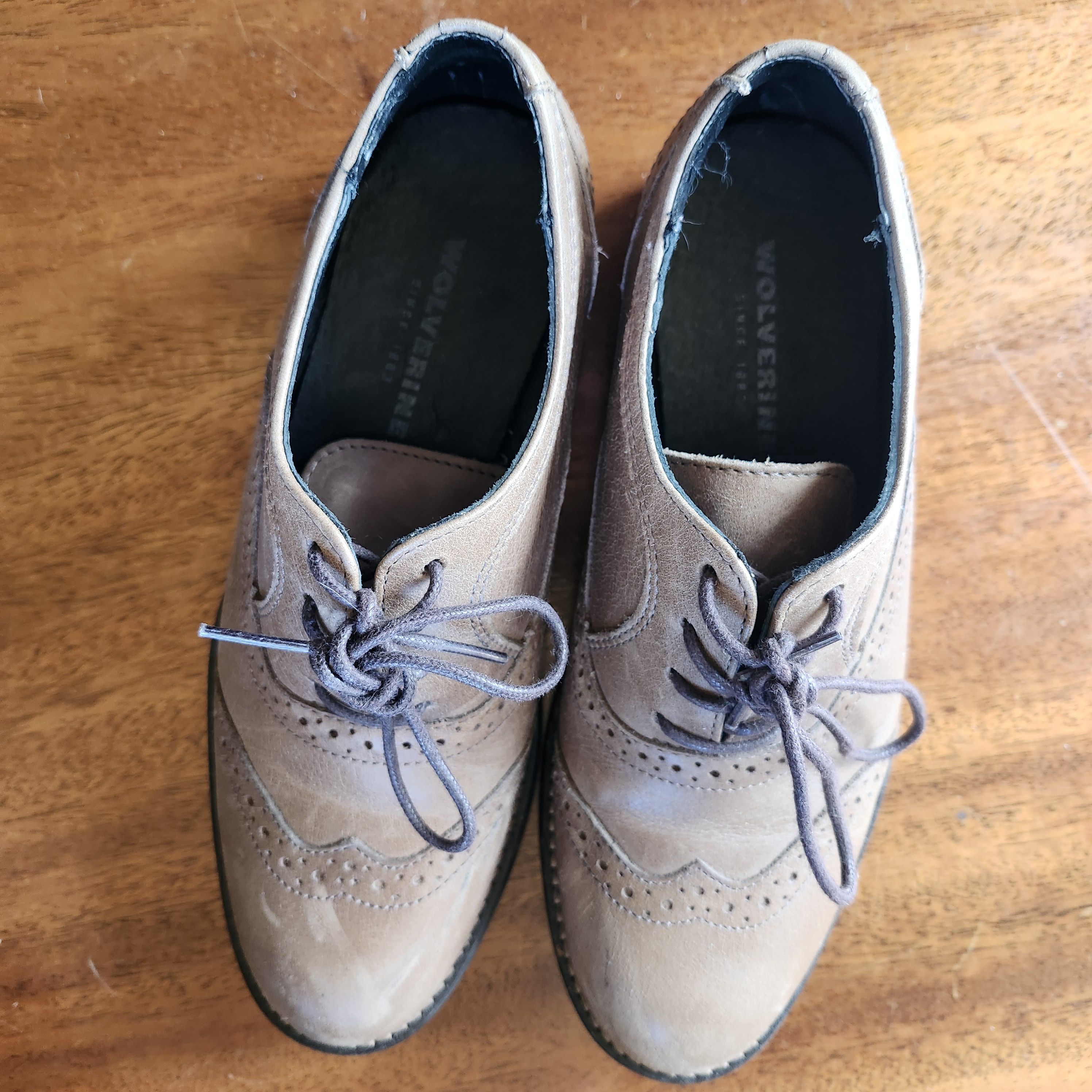Wolverine Wolverine Leather Brogue Wingtip Oxford Shoe Lace Mens Sz 5 Size US 5 / EU 37 - 9 Thumbnail
